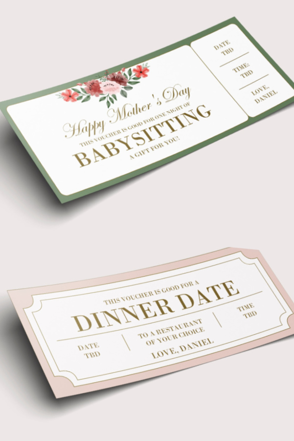 Date Night Vouchers (Poppy Printables Store)