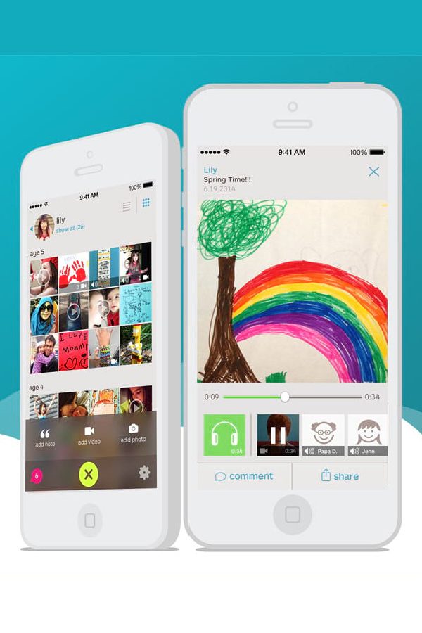 Ways to preserve and organize kids artwork: The Keepy app does a nice job and includes photos and video too