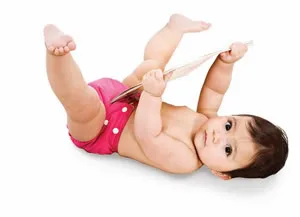 This cloth diaper is bananas, B-A-N-A-N-A-S!