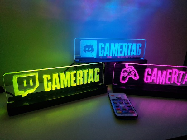 Personalized gifts for kids: Gamertag night light at ZKGamer Store Personalized gifts for kids: Gamertag night light at ZKGamer Store