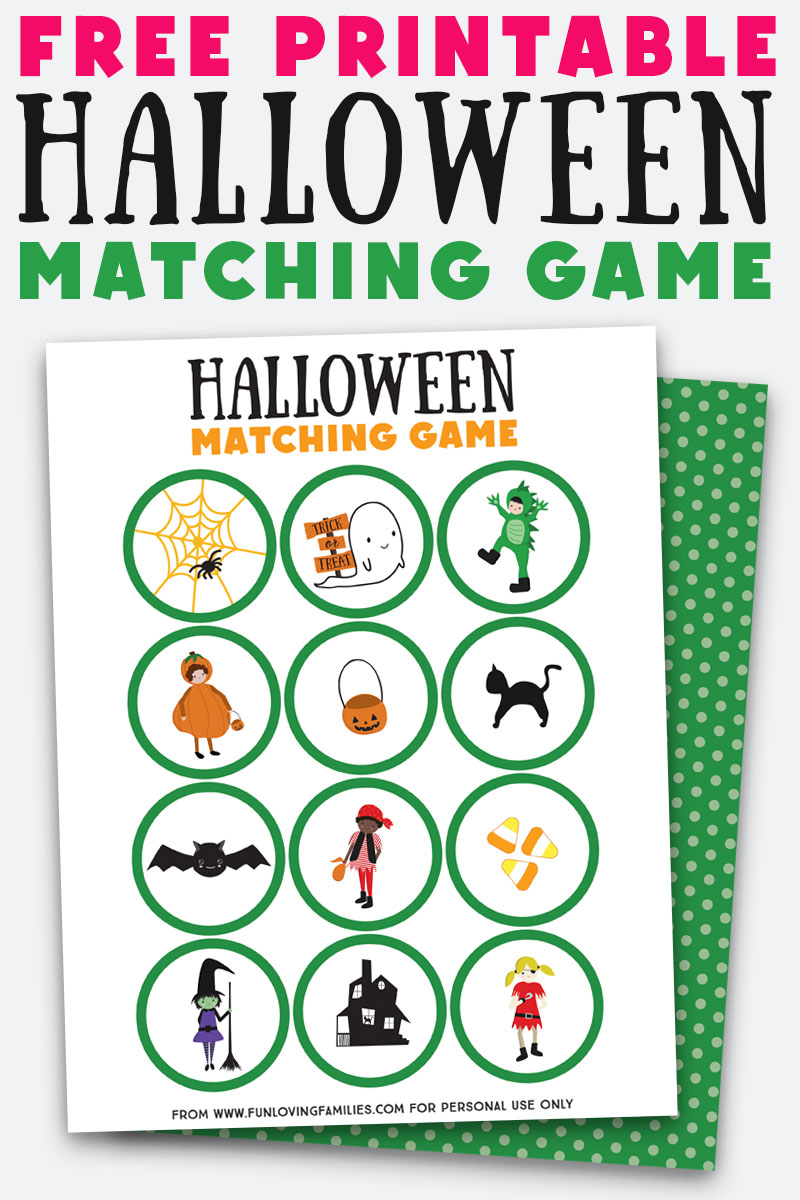 Halloween party printables: Matching game Halloween printable | Fun Loving Families