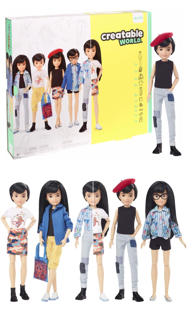 One of Mattel's new Creatable World gender-neutral doll kits: A blank canvas for creativity and imaginative play One of Mattel's new Creatable World gender-neutral doll kits: A blank canvas for creativity and imaginative play