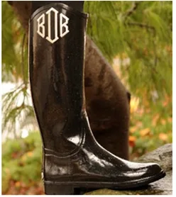 Monogrammed rain boots keep you singin' (and stylin') in the rain