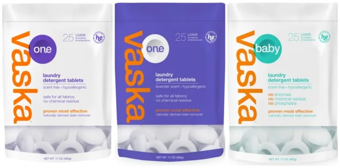 Vaska One All Natural Laundry Detergent Tablet - Cool Mom Picks