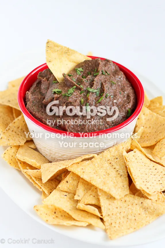 5-Minute Black Bean Dip Recipe (Printable/Recipe Card)