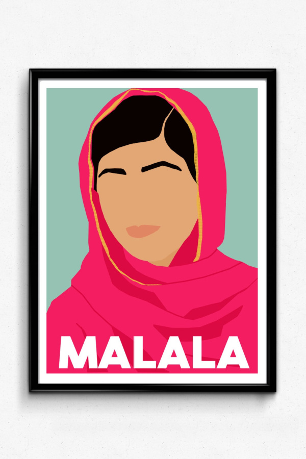Minimalist Malala Poster (The Film Artist on Etsy)