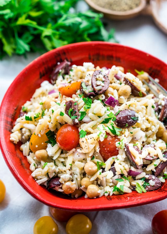 Mediterranean Orzo Salad Recipe (Jo Cooks)