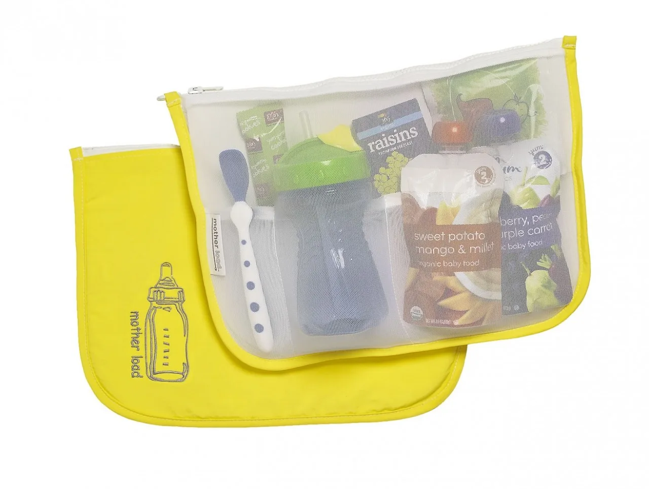 Eco friendly baby bags by Mother Load for snacks and gear