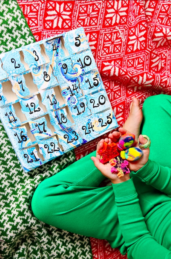 Art2theExtreme's Advent calendar opens to reveal a unique colorful crayon each day