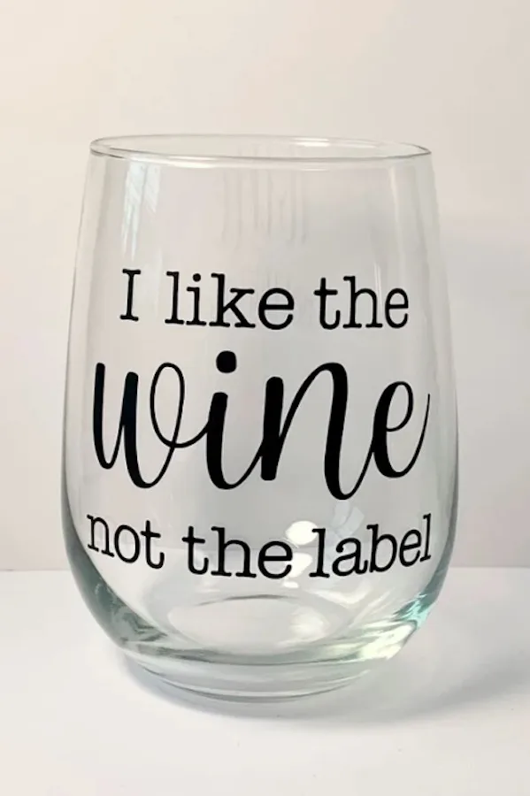 Grab a great Schitt's Creek wine glass for a gift like this one from Three Wishes by Jeannie