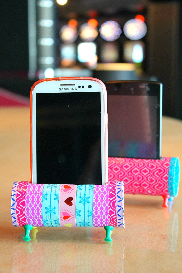 Washi Tape Toilet Paper Roll Phone Stand