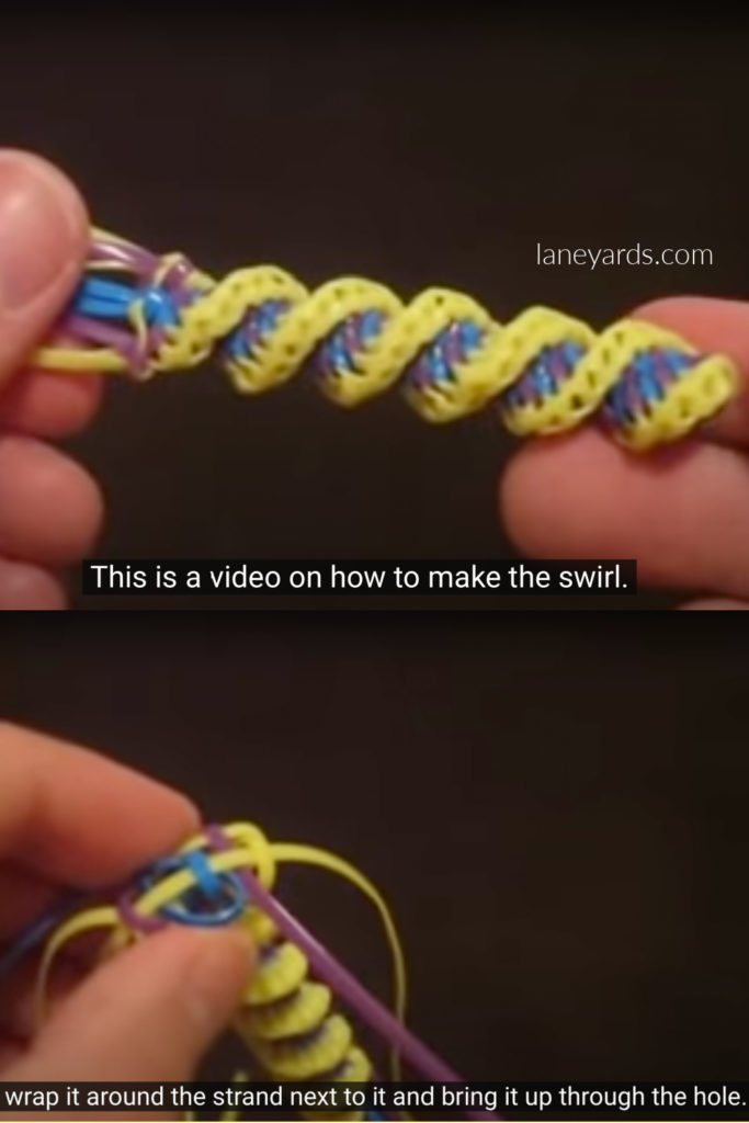 Coolest lanyard patterns: Swirl lanyard video tutorial by Laneyards