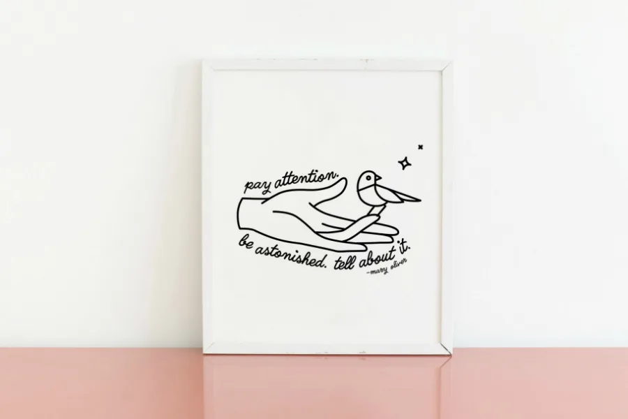 3 inspirational art prints to celebrate Mary Oliver's wild and precious life
