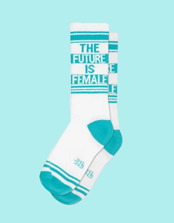 Future is Female socks as worn by our next VP Kamala Harris