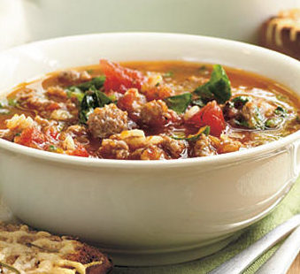 5-Ingredient Sausage Barley Soup Recipe (Printable)