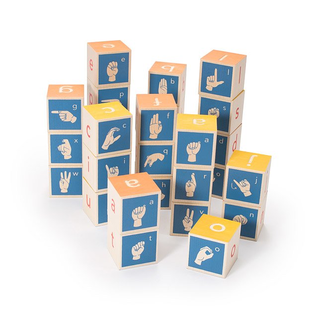 Unique baby gifts: ASL wooden blocks | Best Baby Shower Gifts