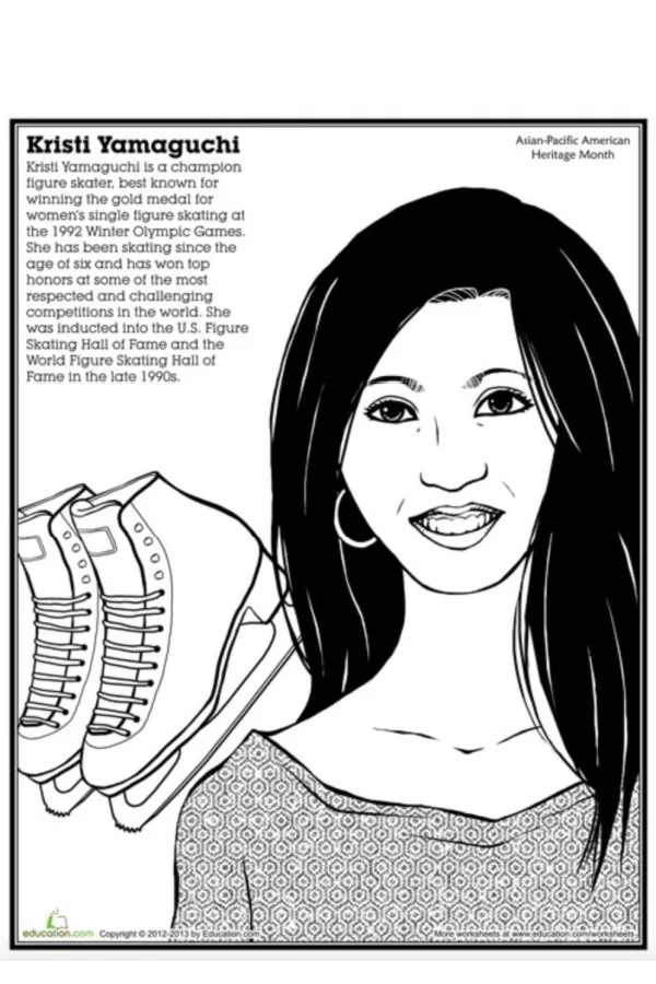 National Women's History Month coloring pages: Maya Angelou