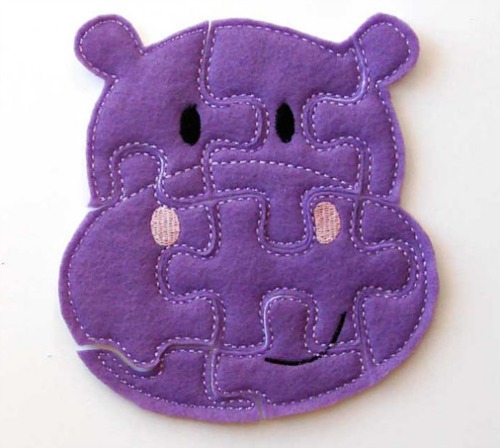 Eco-felt purple hippo puzzle | Cool Mom Picks Eco-felt purple hippo puzzle | Cool Mom Picks