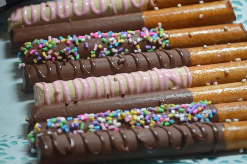 Cutest play food makers on Etsy: Wooden Chocolate Covered Pretzels by House Mountain Natural