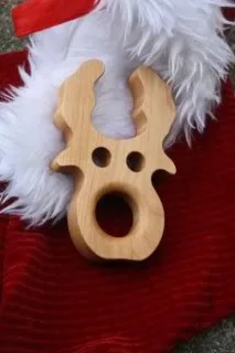 Baby's First Christmas Gift - Ringo the red nosed teething reindeer