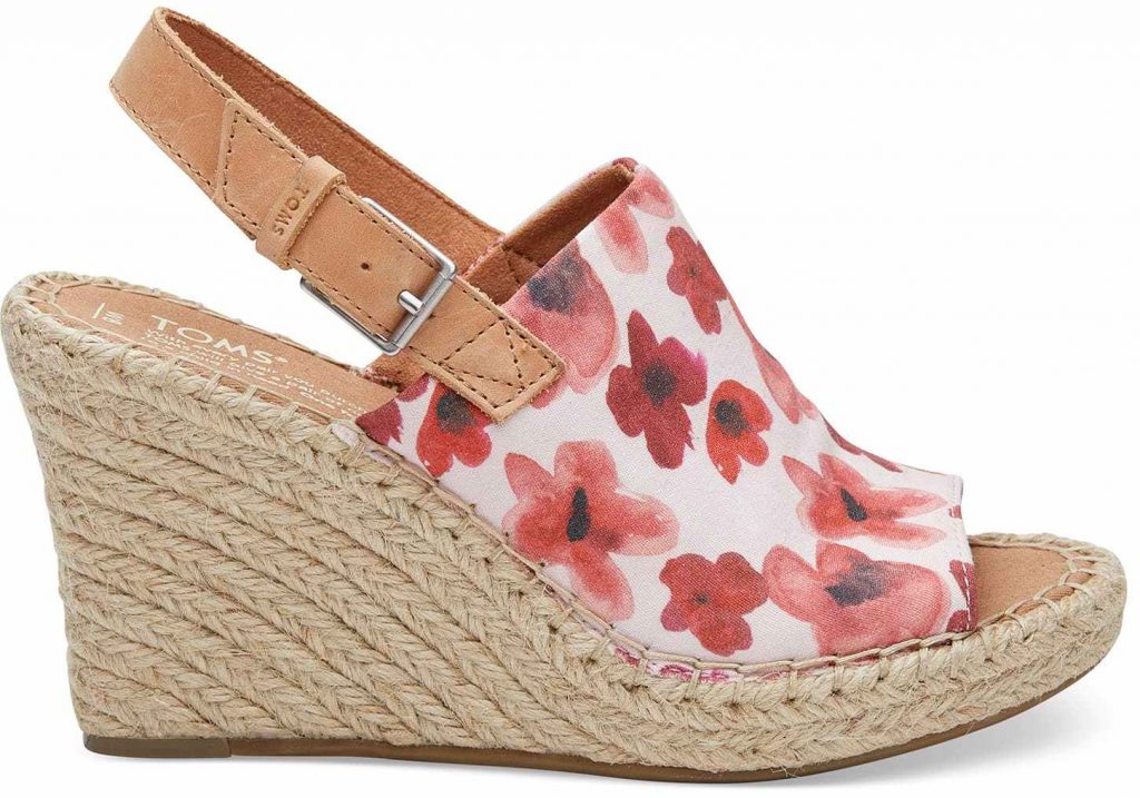 TOMS for spring: Poppy Watercolor Floral Wedges TOMS for spring: Poppy Watercolor Floral Wedges