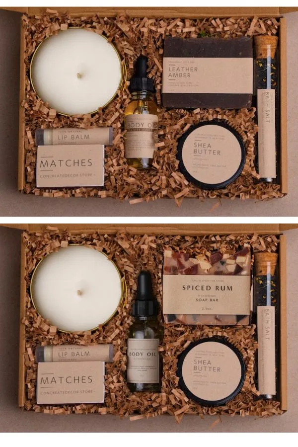 Best Valentine's gifts for adults on Etsy: Spa gift set from Concreate Decor