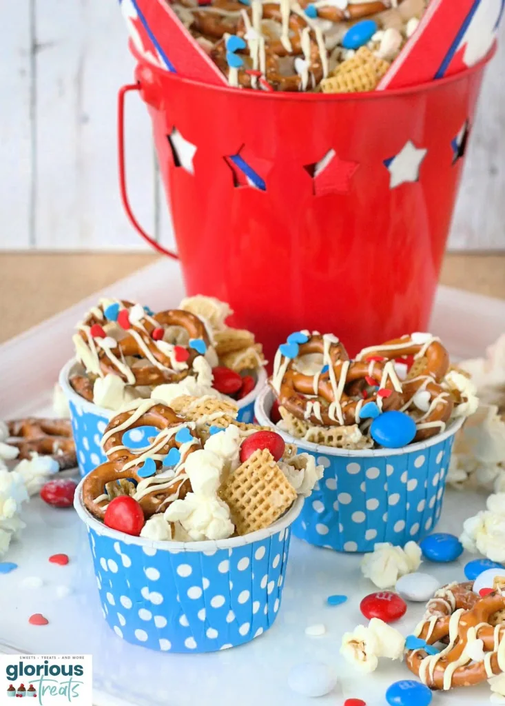 Red, White, and Blue Chocolate Bark Recipe (Snack Mix Inspiration)