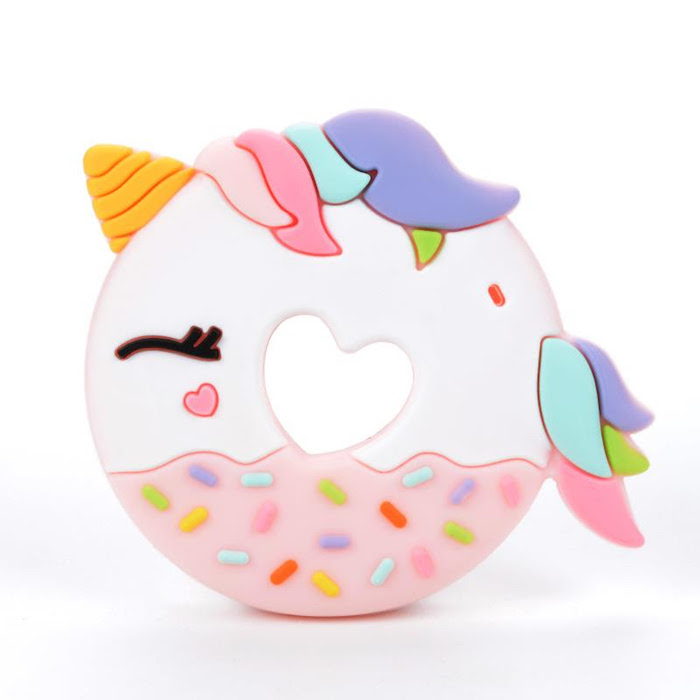 Unicorn Donut Silicone Baby Teether
