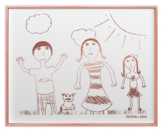 Children’s Artwork Framed Foil Print (Minted)