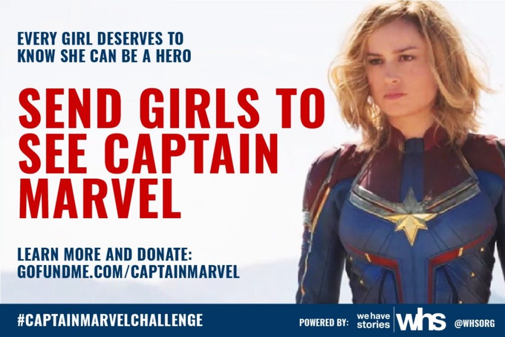 The #CaptainMarvelChallenge from We Have Stories is sending girls from Girls Inc. to see a badass, inspiring superhero on the big screen