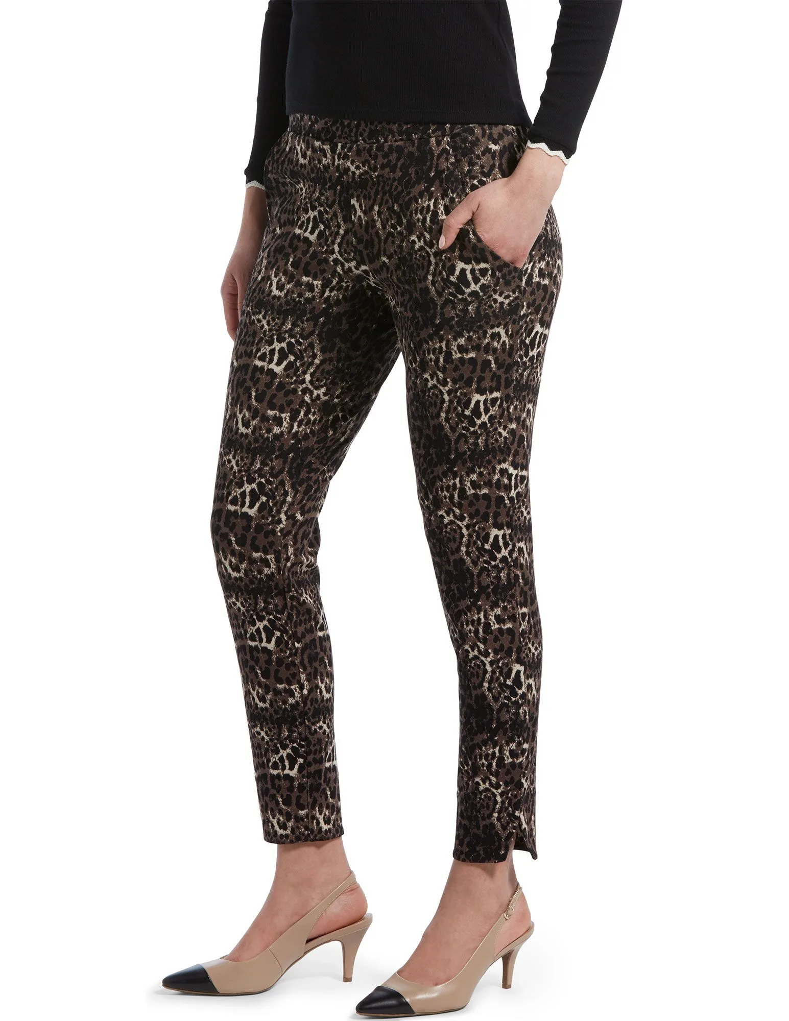 Fancy leggings you can wear as pants: An animal print brings you into style, with all the comfort