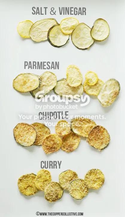 Zucchini Chips 4 Ways Recipe Collection (Printable/Recipe Card)