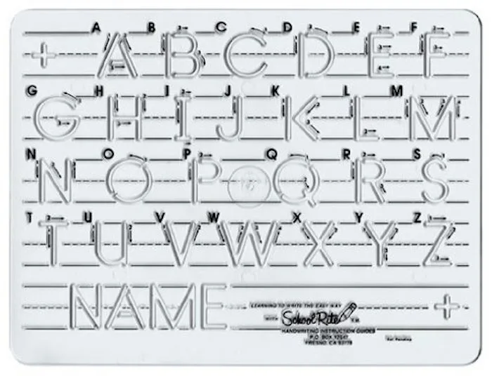 Handwriting resources for kids: Handwriting stencils