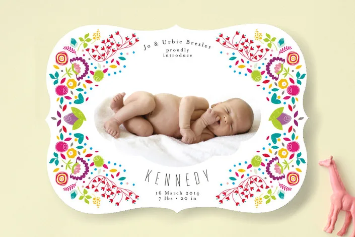 Cool summer birth announcements at Minted