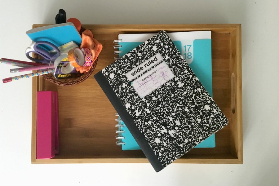 How to make a portable homework tray: brilliant small space organizing solution instead of a lot of desks | cool mom picks How to make a portable homework tray: brilliant small space organizing solution instead of a lot of desks | cool mom picks