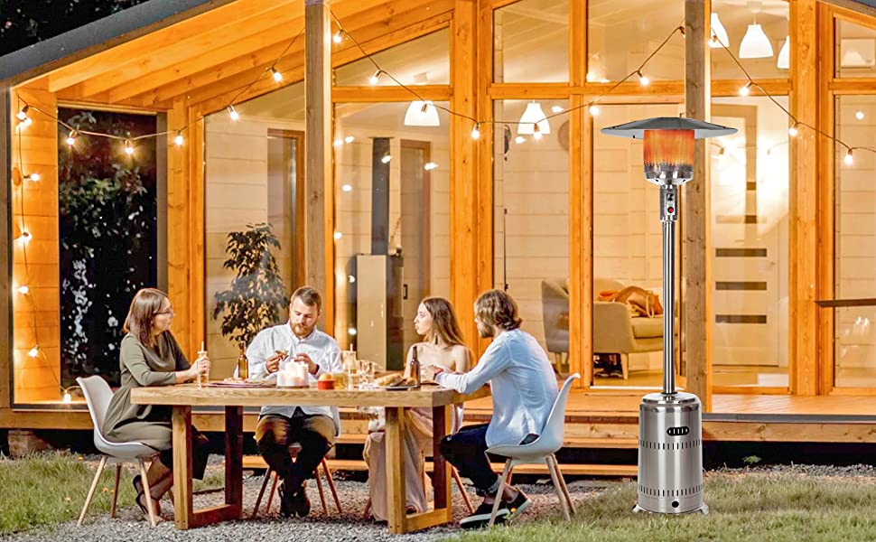 Stock up now on winter items that may sell out, like a patio heat lamp like this one from Fire Sense