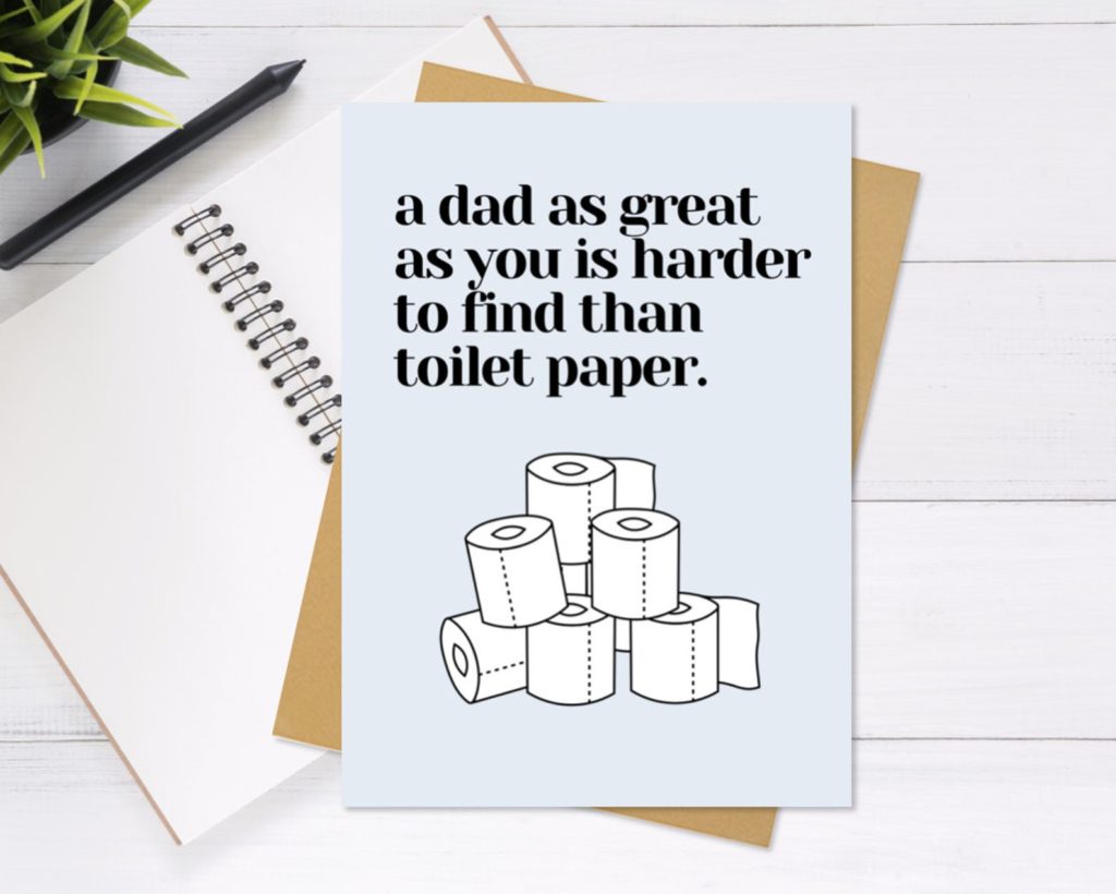 Funny Father's Day cards | Harder to find than toilet paper card by Notes from Nancy Funny Father's Day cards | Harder to find than toilet paper card by Notes from Nancy