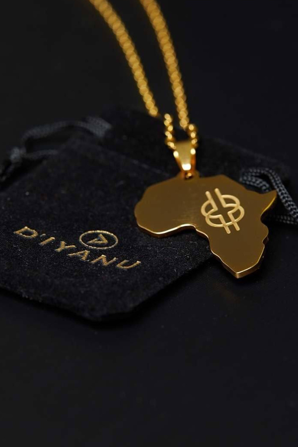 African-Inspired Pendant with Adinkra Knot (D'Iyanu)