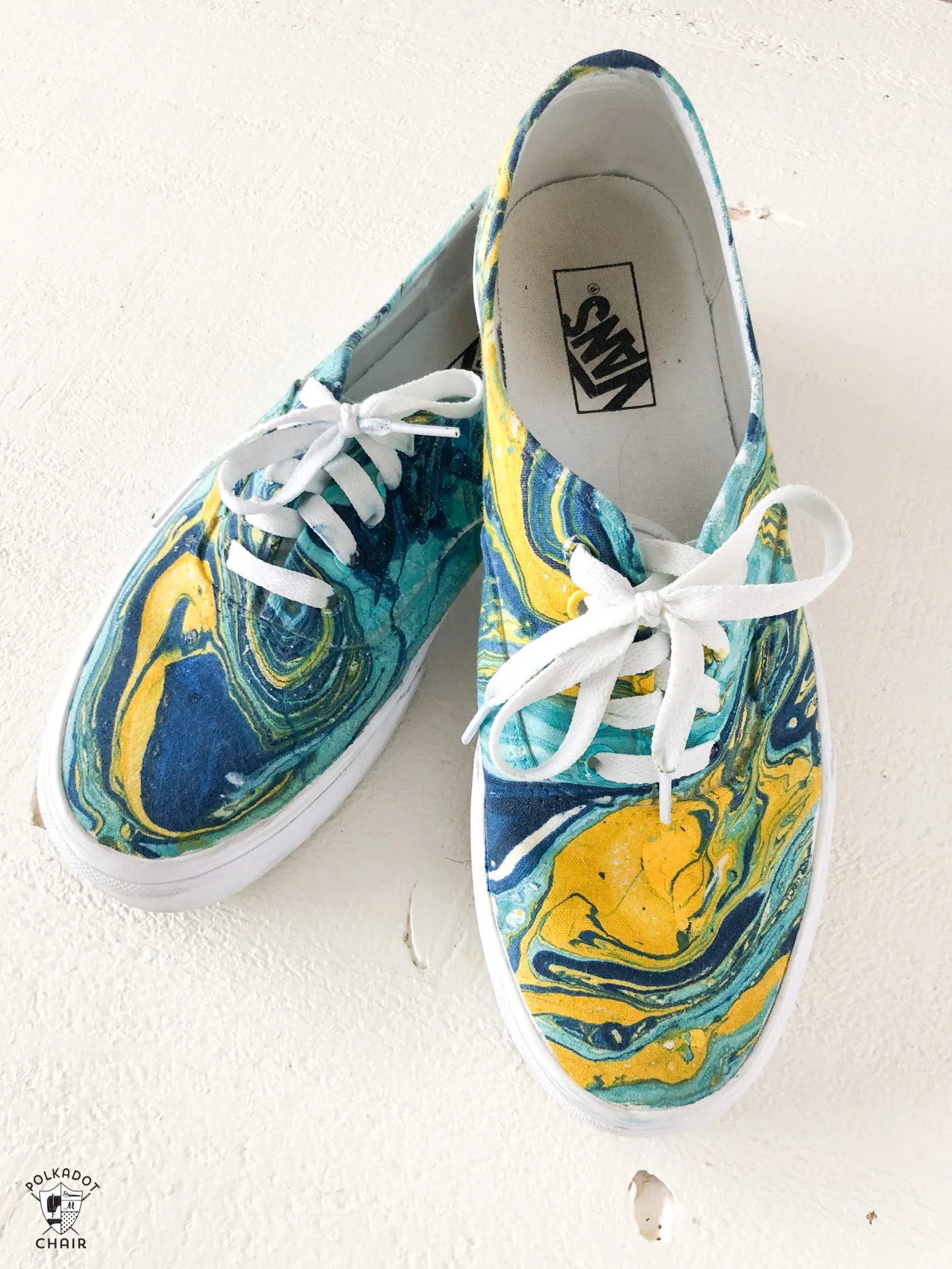 DIY painted hydro-dip Vans tutorial via Polka Dot Chair