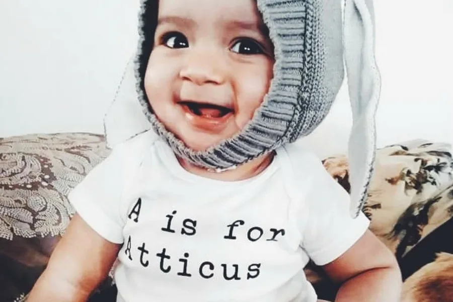 Kal & Co makes lovely personalized baby tees and onesies on Etsy