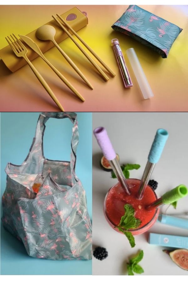 Eco-friendly Convertible Utensils Kit & Lunch Bag (VIS Paradise Goods)