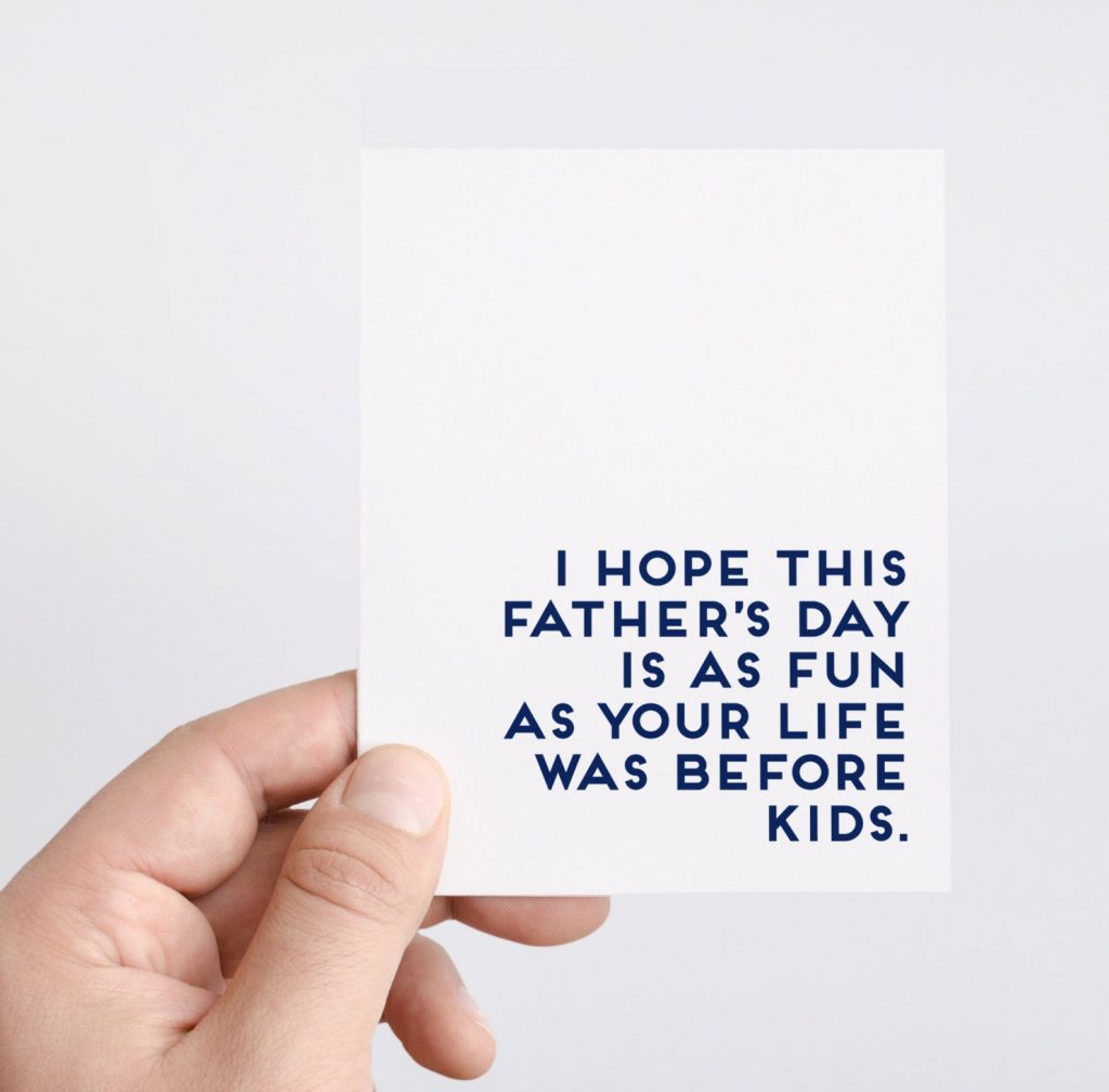 Funny Father's Day card: Life before kids