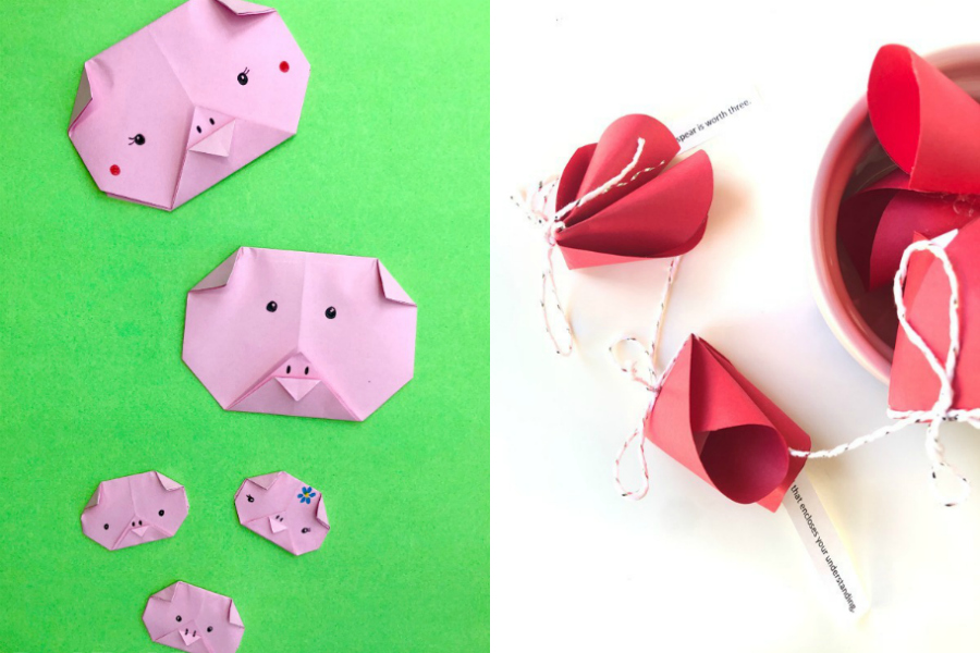Chinese New Year crafts for kids: Chinese New Year easy paper pig craft at Easy, Peasy, and Fun | Chinese New Year fortune cookies at Cookies and Calligraphy Chinese New Year crafts for kids: Chinese New Year easy paper pig craft at Easy, Peasy, and Fun | Chinese New Year fortune cookies at Cookies and Calligraphy