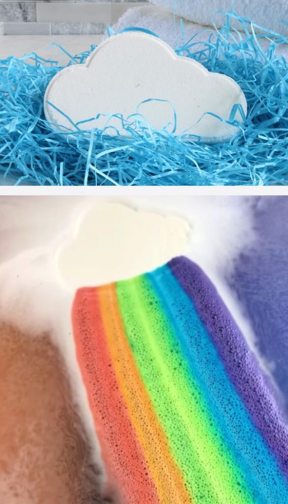 This rainbow bath bomb is activated in warm water, wow! | Bella Grace Bath This rainbow bath bomb is activated in warm water, wow! | Bella Grace Bath