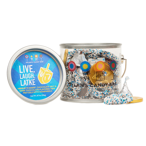 Cool Hanukkah gifts for kids: Hanukkah treats paint can from Dylan's Cool Hanukkah gifts for kids: Hanukkah treats paint can from Dylan's