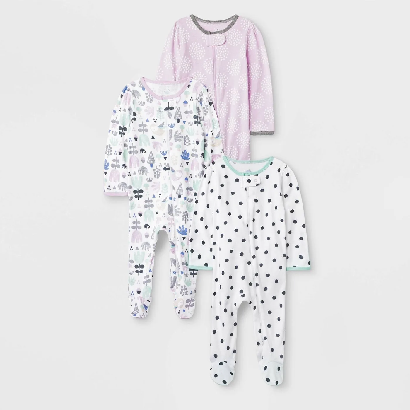 New mom favorite: Cloud Island baby pjs zip instead of snap, and so affordable