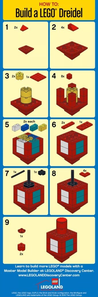 How to build a LEGO dreidel: Step by step instructions How to build a LEGO dreidel: Step by step instructions