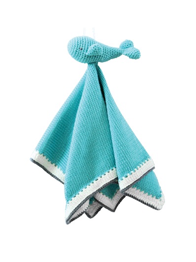 Adorable fair trade whale baby blanket from Shopping for a Change