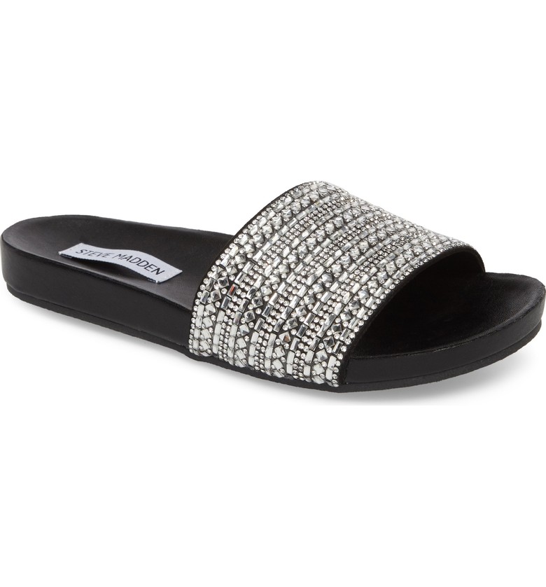Embellished slide sandals for summer | Steve Madden dazzle slides Embellished slide sandals for summer | Steve Madden dazzle slides
