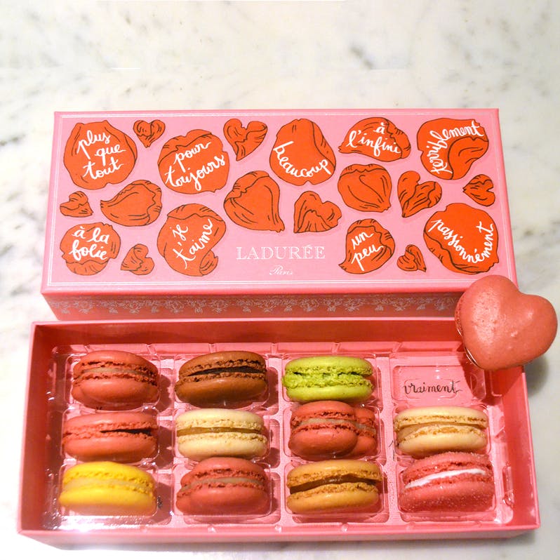 Ladurée Heart-Shaped Macarons Valentine Gift Box